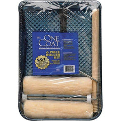 Bestt-Liebco - 12" Long, 3/8" Nap, Mini Roller Kit - 9" Wide, Metal Frame, Includes Paint Tray, Roller Cover & Frame - Apex Tool & Supply