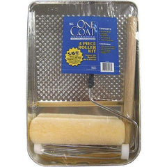 Bestt-Liebco - 12" Long, 3/8" Nap, Mini Roller Kit - 9" Wide, Metal Frame, Includes Paint Tray, Roller Cover & Frame - Apex Tool & Supply