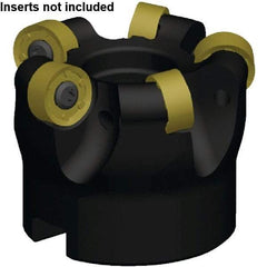 Kennametal - 64mm Cut Diam, 3.96mm Max Depth, 27mm Arbor Hole, 5 Inserts, RNGJ1605M0____ Insert Style, Indexable Copy Face Mill - RODEKA 16 Cutter Style, 19,500 Max RPM, 50mm High, Through Coolant, Series Rodeka - Apex Tool & Supply