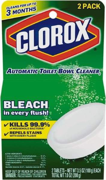 Clorox - 3.5 oz Tablet Solid Toilet Bowl Cleaner - Unscented Scent, Disinfectant, Bathroom Surfaces - Apex Tool & Supply