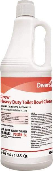 Diversey - 32 oz Squeeze Bottle Liquid Toilet Bowl Cleaner - Mint Scent, Nonacidic, Toilets - Apex Tool & Supply