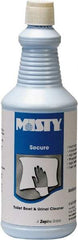 Misty - 32 oz Bottle Liquid Toilet Bowl Cleaner - Mint Scent, Disinfectant, Nonacidic, Toilets - Apex Tool & Supply