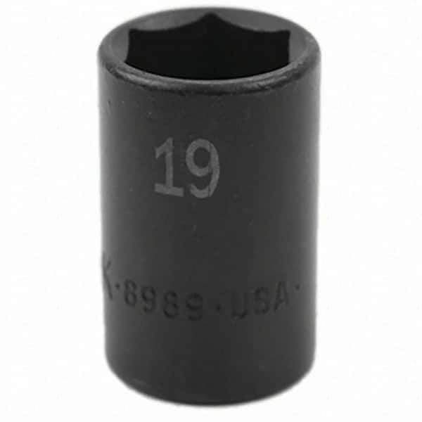 SK - Impact Socket - 3/8"DR 6PT 19MM SEMI-DEEP IMPACT SOCKET - Apex Tool & Supply