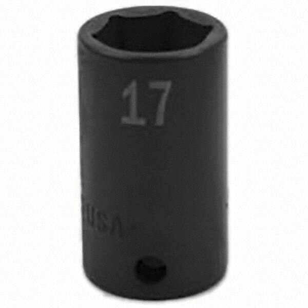 SK - Impact Socket - 3/8"DR 6PT 17MM SEMI-DEEP IMPACT SOCKET - Apex Tool & Supply