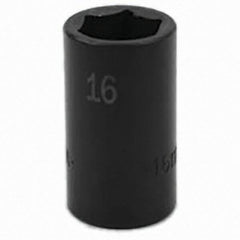 SK - Impact Socket - 3/8"DR 6PT 16MM SEMI-DEEP IMPACT SOCKET - Apex Tool & Supply