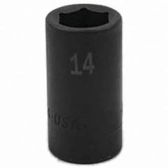 SK - Impact Socket - 3/8"DR 6PT 14MM SEMI-DEEP IMPACT SOCKET - Apex Tool & Supply