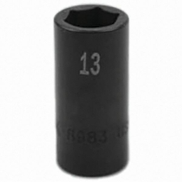 SK - Impact Socket - 3/8"DR 6PT 13MM SEMI-DEEP IMPACT SOCKET - Apex Tool & Supply