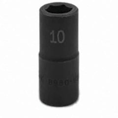 SK - Impact Socket - 3/8"DR 6PT 10MM SEMI-DEEP IMPACT SOCKET - Apex Tool & Supply