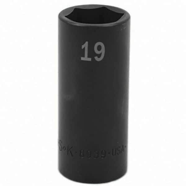 SK - Impact Socket - 3/8"DR 19MM DEEP IMPACT SOCKET - Apex Tool & Supply