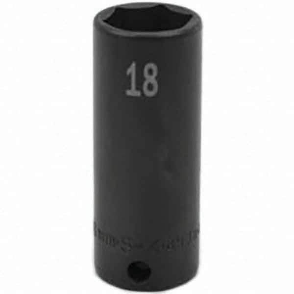 SK - Impact Socket - 3/8"DR 18MM DEEP IMPACT SOCKET - Apex Tool & Supply