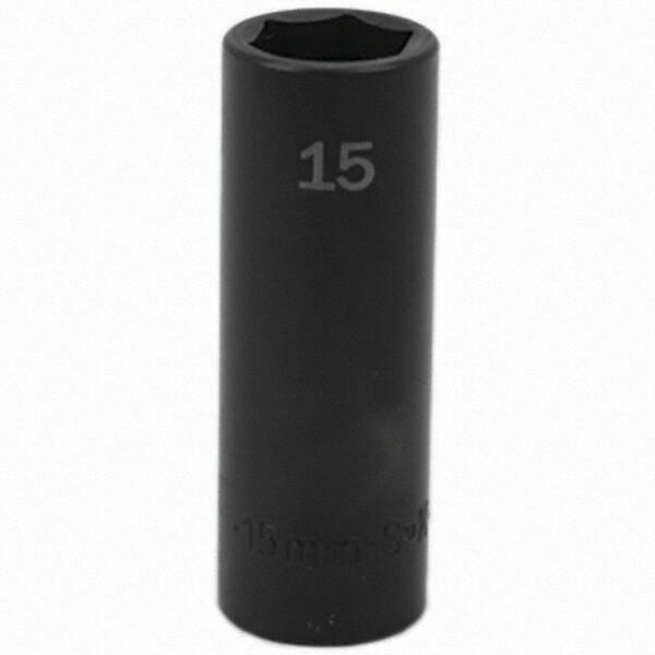 SK - Impact Socket - 3/8"DR 15MM DEEP IMPACT SOCKET - Apex Tool & Supply