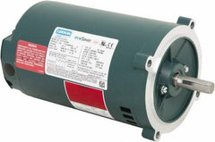 Leeson - 1/3 Max hp, 1,800 Max RPM, Premium Efficient Electric AC DC Motor - 230/460 V Input, Three Phase, S56C Frame, C-Face Mount, ODP Enclosure - Apex Tool & Supply