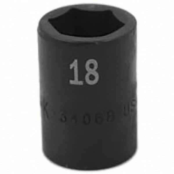 SK - Impact Socket - 1/2"DR 18MM IMPACT SOCKET - Apex Tool & Supply