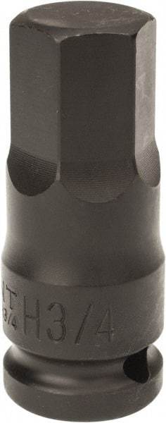 Paramount - 1/2" Drive, 3/4" Impact Hex Bit Socket - 1-1/2" Bit Length, 2-3/8" OAL - Apex Tool & Supply