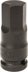 Paramount - 1/2" Drive, 3/4" Impact Hex Bit Socket - 1-1/2" Bit Length, 2-3/8" OAL - Apex Tool & Supply
