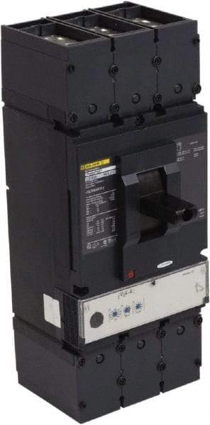 Square D - 600 Amp, 600 VAC, 3 Pole, Panel Mount Molded Case Circuit Breaker - Electronic Trip, Multiple Breaking Capacity Ratings, 2 AWG - Apex Tool & Supply
