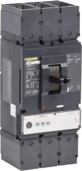 Square D - 400 Amp, 600 VAC, 3 Pole, Panel Mount Molded Case Circuit Breaker - Electronic Trip, Multiple Breaking Capacity Ratings, 2 AWG - Apex Tool & Supply