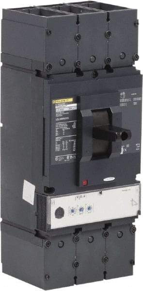 Square D - 600 Amp, 600 VAC, 3 Pole, Panel Mount Molded Case Circuit Breaker - Electronic Trip, Multiple Breaking Capacity Ratings, 2 AWG - Apex Tool & Supply