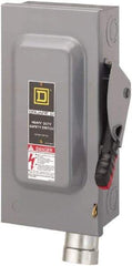 Square D - 60 Amp, 600 VAC, 3 Pole Fused Safety Switch - NEMA 1, 50 hp at 600 VAC (Triple Phase) - Apex Tool & Supply