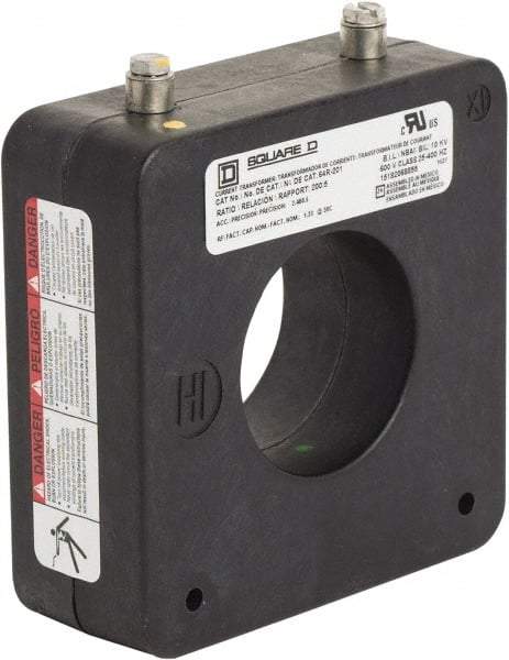Square D - 200 Amp AC Input, 5 Amp AC Output, Panel Meter Donut Current Transformer - Screw Terminal - Apex Tool & Supply