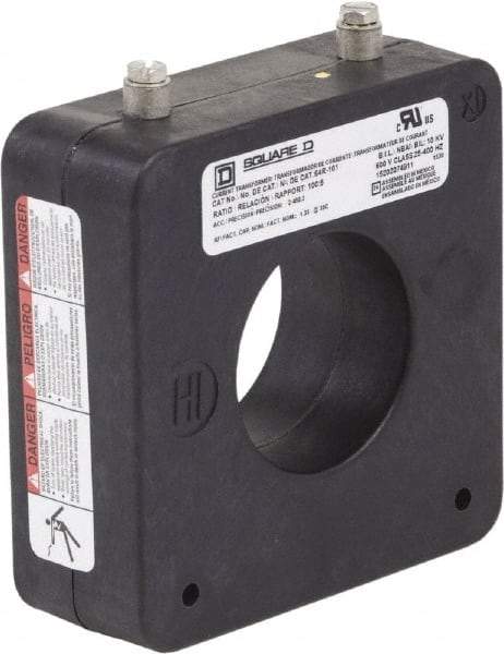 Square D - 100 Amp AC Input, 5 Amp AC Output, Panel Meter Donut Current Transformer - Screw Terminal - Apex Tool & Supply