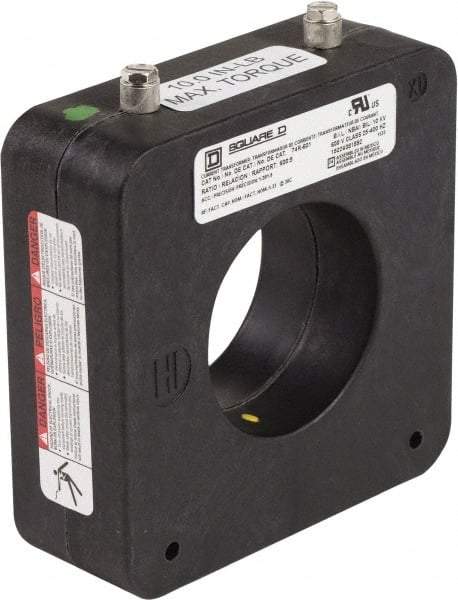 Square D - 600 Amp AC Input, 5 Amp AC Output, Panel Meter Donut Current Transformer - Screw Terminal - Apex Tool & Supply