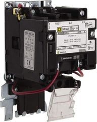 Square D - 110 Coil VAC at 50 Hz, 120 Coil VAC at 60 Hz, 18 Amp, Nonreversible Open Enclosure NEMA Motor Starter - 1 hp at 1 Phase - Apex Tool & Supply