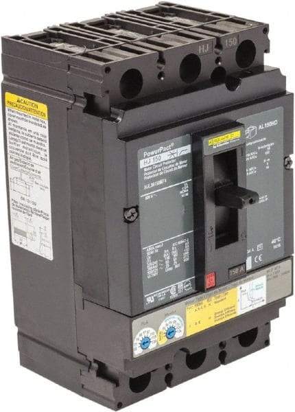 Square D - 150 Amp, 600 V, 3 Pole, Panel Mount Motor Circuit Breaker - Magnetic Trip, Multiple Breaking Capacity Ratings - Apex Tool & Supply