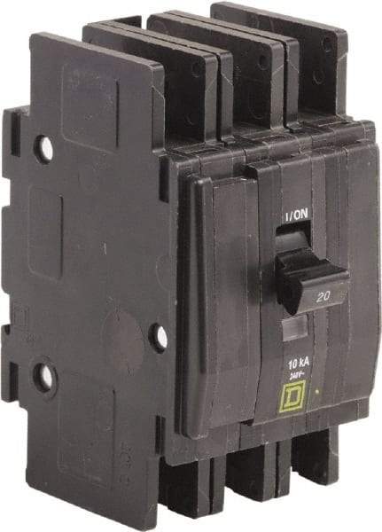 Square D - 20 Amp, 240 VAC, 3 Pole, Panel Mount Miniature Circuit Breaker - Apex Tool & Supply