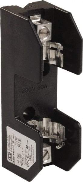 Square D - 1 Pole, 250 Volt, 60 Amp, Surface Mount Fuse Holder - Compatible with R Class Fuse - Apex Tool & Supply