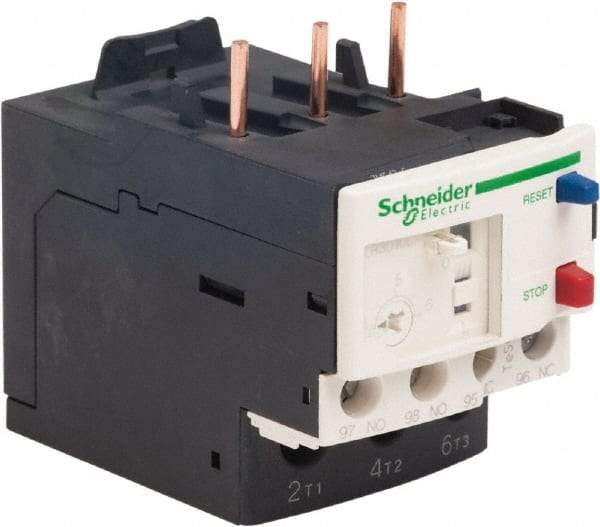 Schneider Electric - 3 Pole, NEMA Size 00-1, 4 to 6 Amp, 690 VAC, Thermal NEMA Overload Relay - Trip Class 20, For Use with LC1D09, LC1D12, LC1D18, LC1D25, LC1D32 and LC1D38 - Apex Tool & Supply