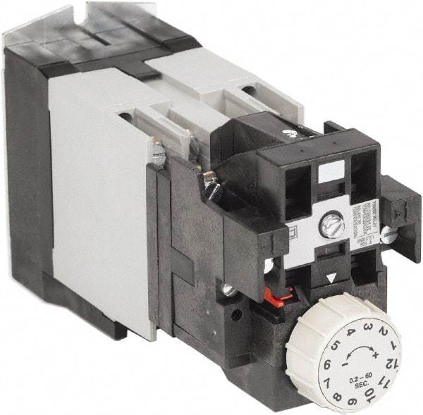 Square D - Time Delay Relay - 5 & 10 Contact Amp, 110 VAC at 50 Hz & 120 VAC at 60 Hz - Apex Tool & Supply