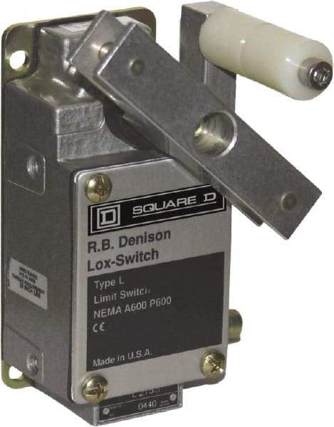 Square D - NO/NC Configuration, 500 Volt, 10 Amp, Aluminum Cable Safety Limit Switch - 2-1/4 Inch Wide x 3.41 Inch Deep x 4.95 Inch High, IP67 Ingress Rating - Apex Tool & Supply