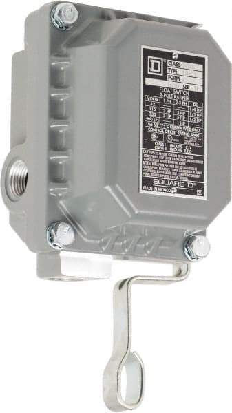 Square D - 7 and 9 NEMA Rated, DPST, Float Switch Pressure and Level Switch - 575 VAC, Line-Load-Load-Line Terminal - Apex Tool & Supply