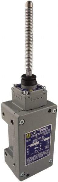 Square D - DPDT, 2NC/2NO, 600 Volt Screw Terminal, Cat Whisker Actuator, General Purpose Limit Switch - 1, 2, 4, 6, 12, 13, 6P NEMA Rating, IP67 IPR Rating - Apex Tool & Supply