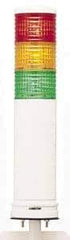 Schneider Electric - Green, Orange & Red LED Flashing & Steady Stackable Tower Light with Buzzer - 60 to 85 dB, Base Mount, IP54, 24V, -22 to 122°F - Apex Tool & Supply