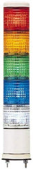 Schneider Electric - LED Lamp, Blue, Clear, Green, Orange, Red, Steady, Preassembled Stackable Tower Light Module Unit - 24 VAC/VDC, 125 Milliamp, IP54 Ingress Rating, Base Mount - Apex Tool & Supply
