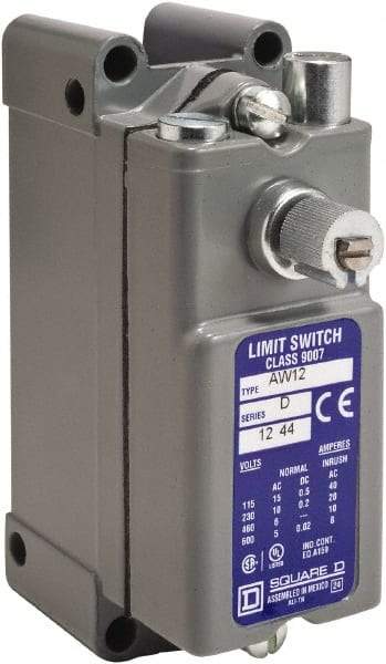 Square D - DPST, 2NC/2NO, 600 VAC, Screw Terminal, Rotary Head Actuator, General Purpose Limit Switch - 1, 2, 4, 12, 13 NEMA Rating, IP65 IPR Rating, Surface Mount - Apex Tool & Supply
