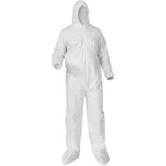 KleenGuard - Size 2XL Polypropylene General Purpose Coveralls - White, Zipper Closure, Elastic Cuffs, Elastic Ankles, Serged Seams - Apex Tool & Supply