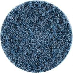 Merit Abrasives - 4" Disc Diam, 150 Grit, Aluminum Oxide Quick Change Disc - Type S Attaching System, Nonwoven, Blue, Very Fine Grade, 15,000 RPM - Apex Tool & Supply
