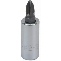 SK - Screwdriver & Drag Link Sockets - 3/8"DR #2 CHRM PHILLIPS SCRDRVR SCKT BIT - Apex Tool & Supply