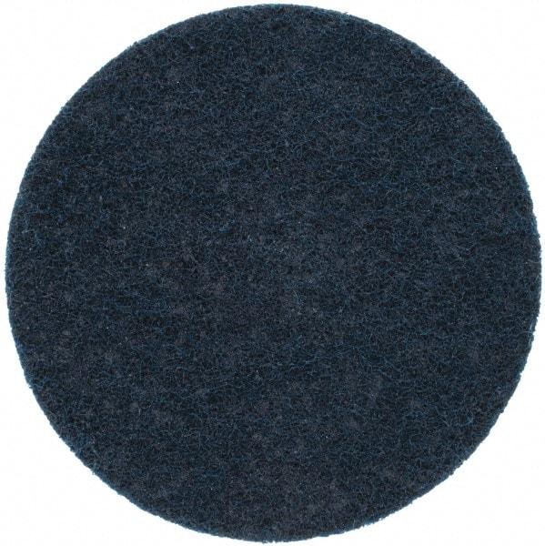Merit Abrasives - 4" Disc Diam, 150 Grit, Aluminum Oxide Quick Change Disc - Type R Attaching System, Nonwoven, Blue, Very Fine Grade, 15,000 RPM - Apex Tool & Supply