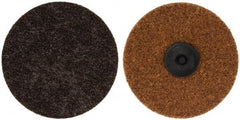 Merit Abrasives - 4" Disc Diam, 50 Grit, Aluminum Oxide Quick Change Disc - Type R Attaching System, Nonwoven, Brown, Coarse Grade, 15,000 RPM - Apex Tool & Supply