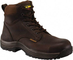 Dr. Martens - Men's Size 7 Medium Width Composite Work Boot - Brown, Leather Upper, Rubber Outsole, 7" High, Dielectric, Hot Weather, Non-Slip - Apex Tool & Supply