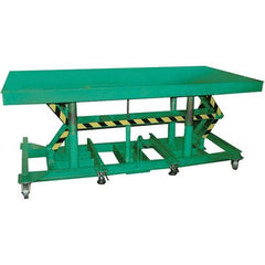 Wesco Industrial Products - 3,000 Lb Capacity Manual Hydraulic Post Lift Table - 36.38" to 56-3/8" Lift Height, 72" Platform Length x 36" Platform Width - Apex Tool & Supply