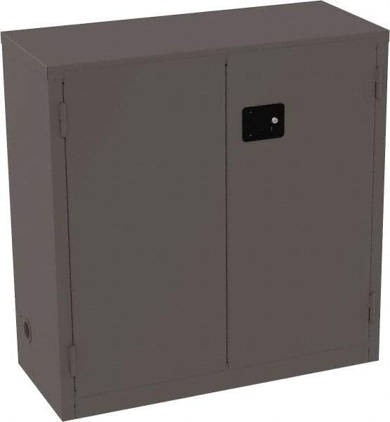 Jamco - 3 Shelf Security Storage Cabinet - Steel, 18" Wide x 43" Deep x 44" High, Gray - Apex Tool & Supply