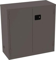 Jamco - 3 Shelf Security Storage Cabinet - Steel, 18" Wide x 43" Deep x 44" High, Gray - Apex Tool & Supply
