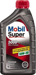 Mobil - 1 Quart Conventional Oil - Grade 10W-30 - Apex Tool & Supply