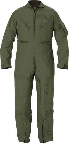 PROPPER - Size 40 Regular, Green, Two Way Zipper, Flame Resistant/Retardant Flight Suit - 40" Chest, Nomex, 6 Pockets, Sewn to Mil Spec FNS/PD 96-17 (MIL-C-83141A), Adjustable Waist Belt with Hook and Loop Closure, Bi-Swing Back - Apex Tool & Supply