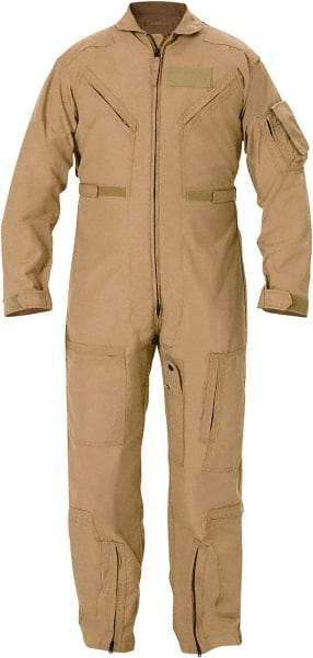 PROPPER - Size 50 Regular, Tan, Zipper Front, Flame Resistant Coveralls - Nomex, Open Wrists and Ankles, 6 Pockets - Apex Tool & Supply